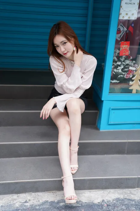 [Mzsock] NO.077 Su Xiaoli, leather short skirt, high heels and beautiful legs, outdoor shot street photography#[106P]-88